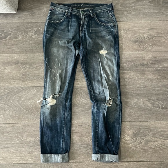 Citizens of Humanity distressed oversized jeans size 24 - Picture 1 of 5